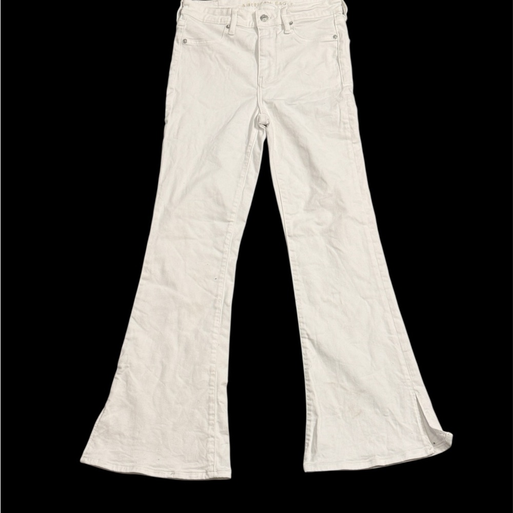 American Eagle Outfitters White Flare Jeans
